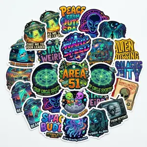 Alien Stickers Pack 20pcs - Unique Alien Designs for Customizing Your Space - Perfect for Home Decor and Personalization