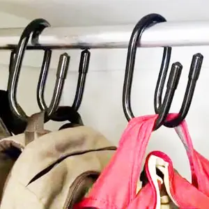 2 Pack Backpack Hanger for Closet,  Bag Hanger Purse Organizer Hooks, Large Closet Hooks for Hanging Handbags,Belts,Hat,Laptop Backpack,Jeans,Travel Bag - Hold Up 20 Lbs