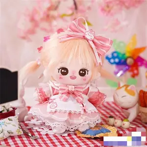 Original Lolita Pink Suit For 20cm Doll Toy Clothes Costume Cosplay Cute Lovely Props OM