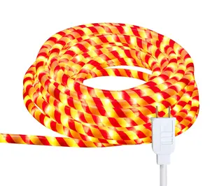 Joyfy 40ft LED Christmas Candy Cane Rope Lights