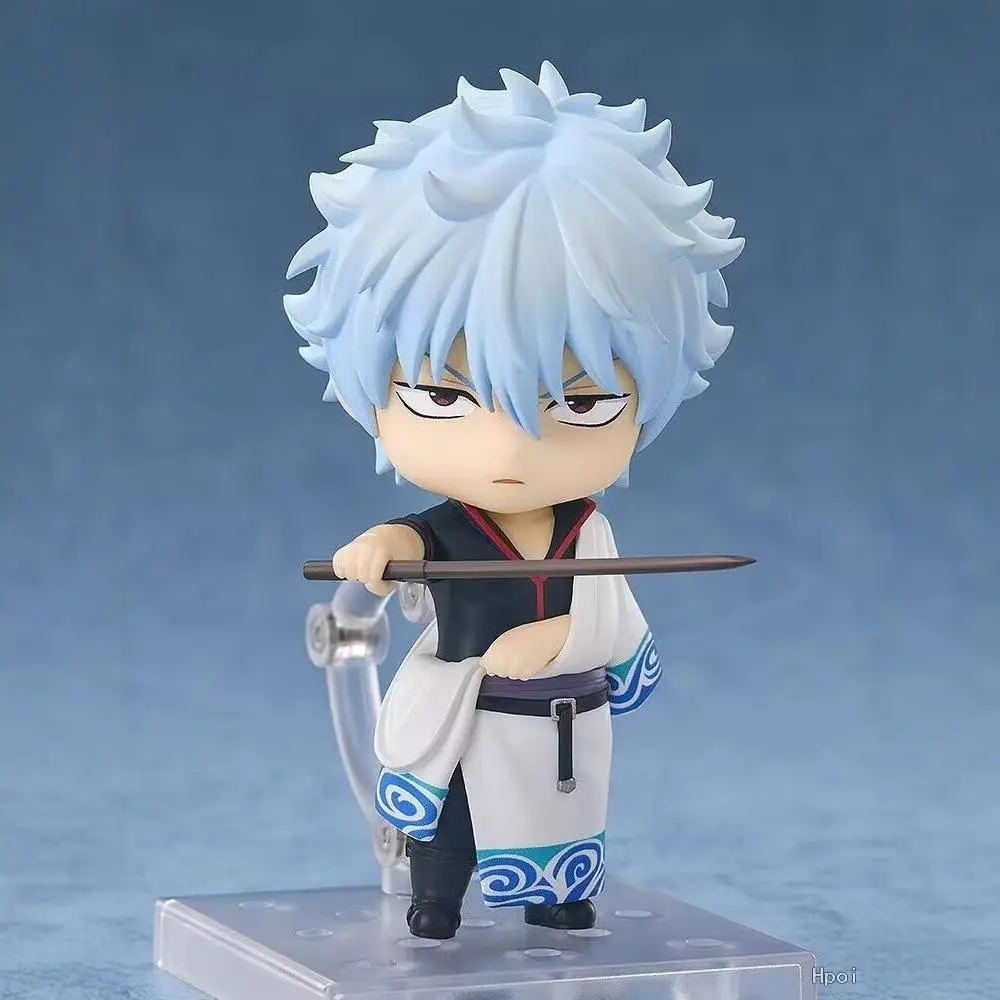 10cm Plastic Gintama Sakata Gintoki 2420# Action Figure, Anime Collectors' Action Dolls, Gintama Series Collectible Toy, Christmas Gift with Box