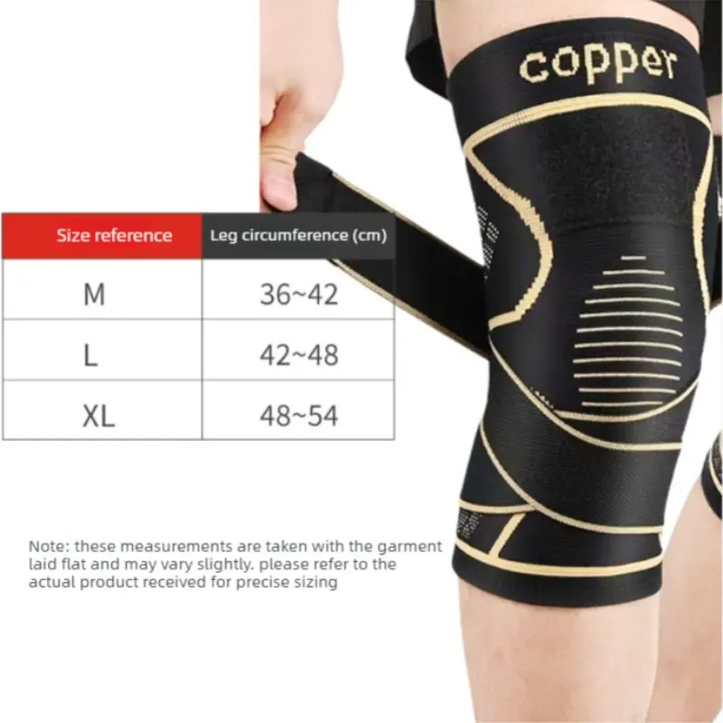 Copper Ion Knee Support for Sports, Breathable Compression Wrap, Knee Compression Sleeve for Cycling Running Basketball, Comfortable Knee Brace for Enhanced Stability