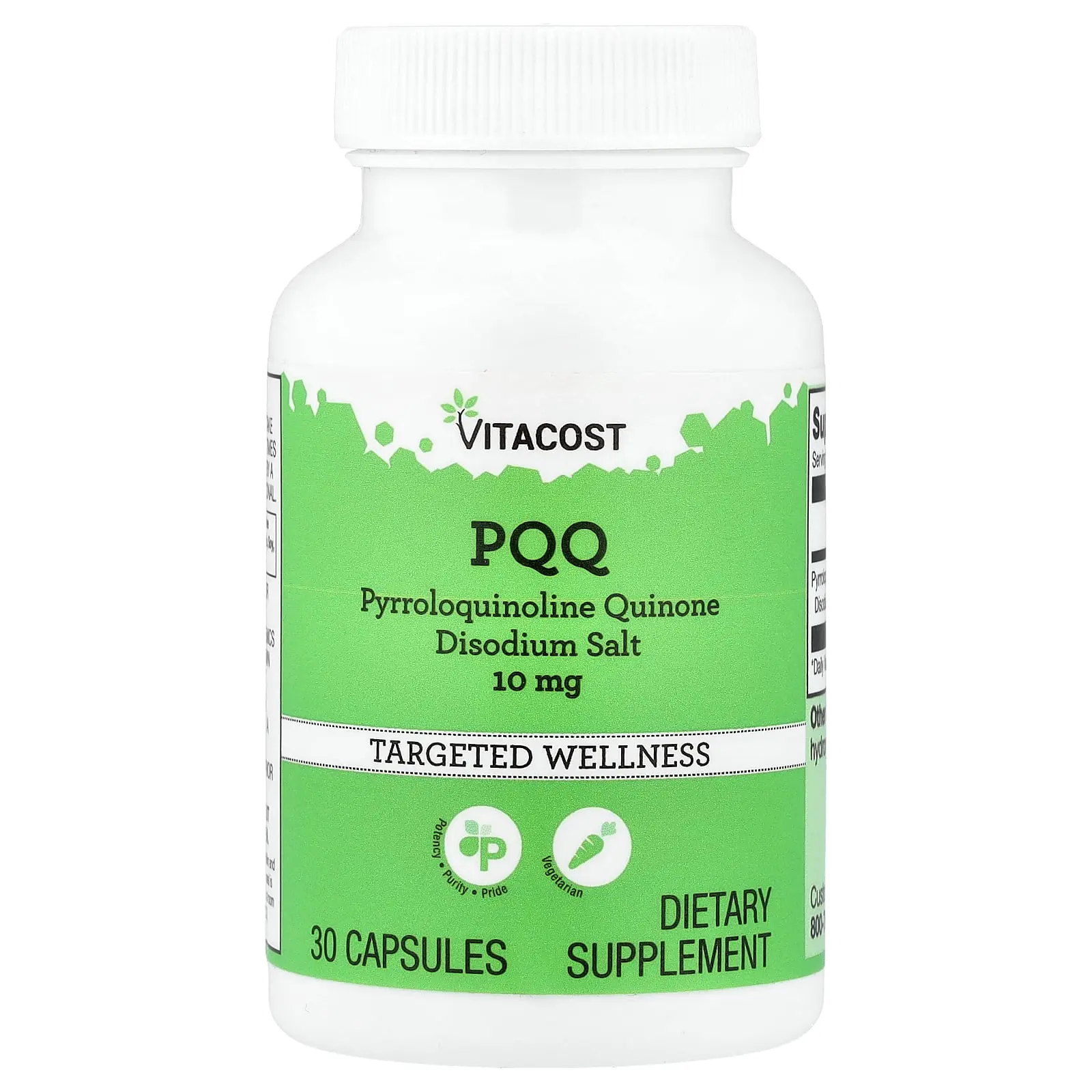 Vitacost PQQ, 10 mg, 30 Capsules