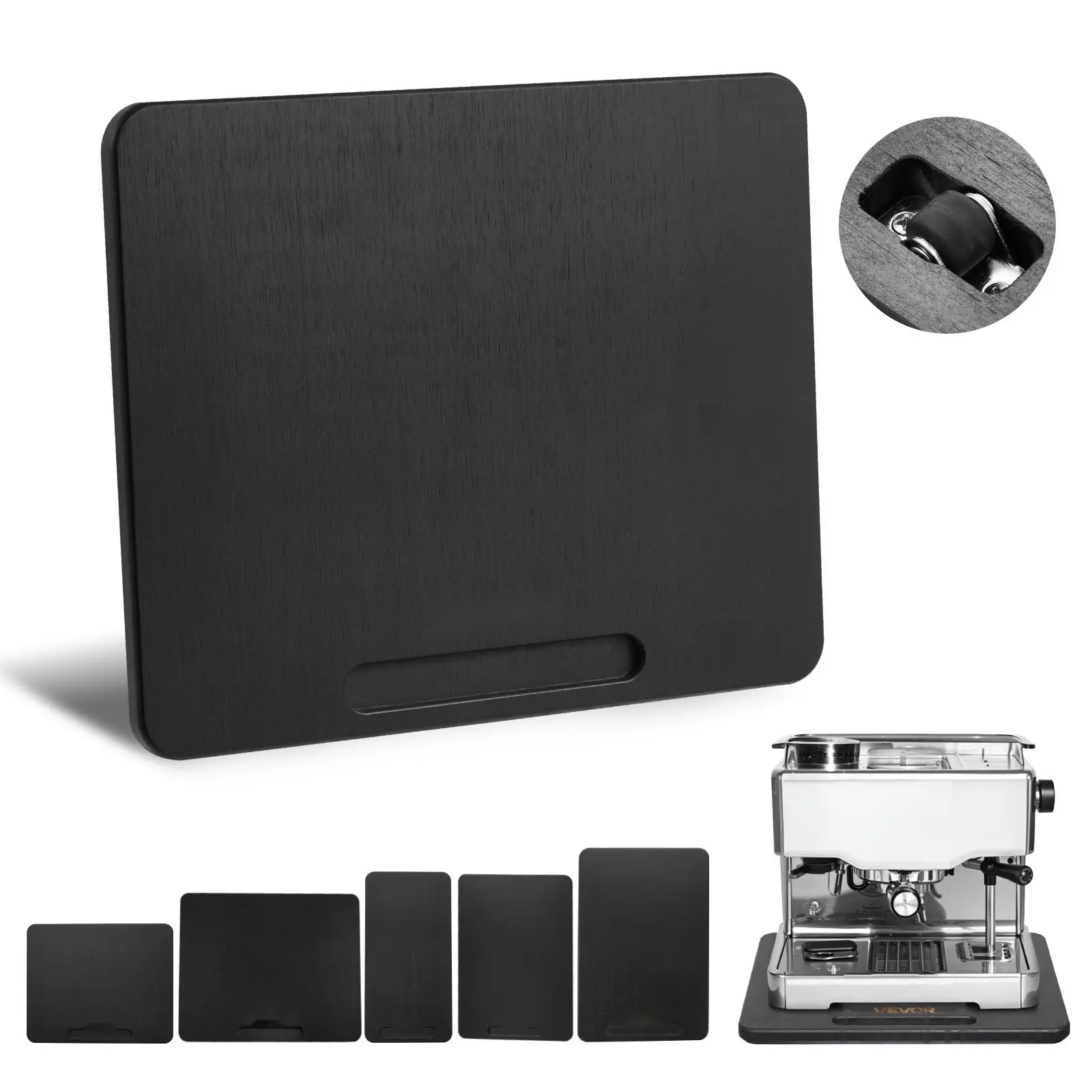 Appliance Slider 10.5 X 13 Inch Sliding Tray For Coffee Maker And Kitchen Appliances, Black Finish, Non-Slip Countertop Organizer With Smooth Glide, Durable Construction, Easy To Install, Suitable For Most Coffee Machines