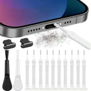 Mobile Phone Charging Port Cleaning & Protection Kit, Metal Dust Plug & Anti-fouling Mobile Phone Cleaning Kit, Universal Cleaning Tools for Computer & Phones, Valentine's Day Gift, Device, Smartphone, Electronic Gadgets