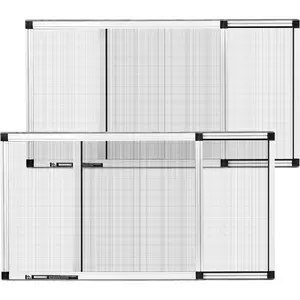 VEVOR Adjustable Window Screen, 15" H x 21" - 40" W, 2 Packs Expandable Windows Screens with Aluminum Frame and Durable Mesh, Horizontal or Convert to Vertical Adjustable Installation, for Home House