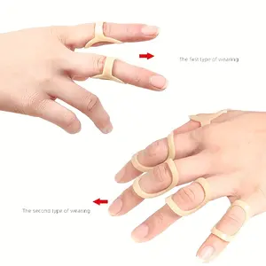 5 Pcs Oval Finger Splints, PP Material Finger Support Brace for Thumb Middle Ring Pinky Fingers, Washable Adjustable Finger Stabilizer, Protective Straightening Splint for Finger Injury Support and Daily Joint Protection