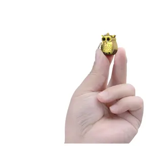 Portable Stainless Steel Owl Nail Trimmer, Nail Art Trim Fingernail Styling Tools, Car Key Wallet Clip Backpack Decoration,nail trimmers for small pets,Gold Yellow