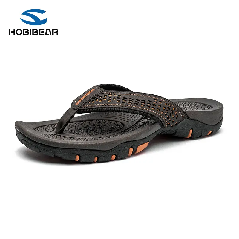 HOBIBEAR  Men's Flip Flops Beach Sandals Indoor And Outdoor Thong Sandals Sport And Casual Wear,back to school