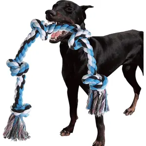 Rope Toys for Large Dogs Aggressive Chewers,   Toys for Large Breed Indestructible, Heavy Duty Tough 3  5 Knots  , Sturdy Rope  for Dogs Tug of War    Cleaning