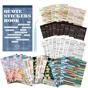 English Slogan Sticker Book, Scrapbooking & Stamping Supplies, DIY Decorative Sticker for Notebook, Phone Case, Art Stickers