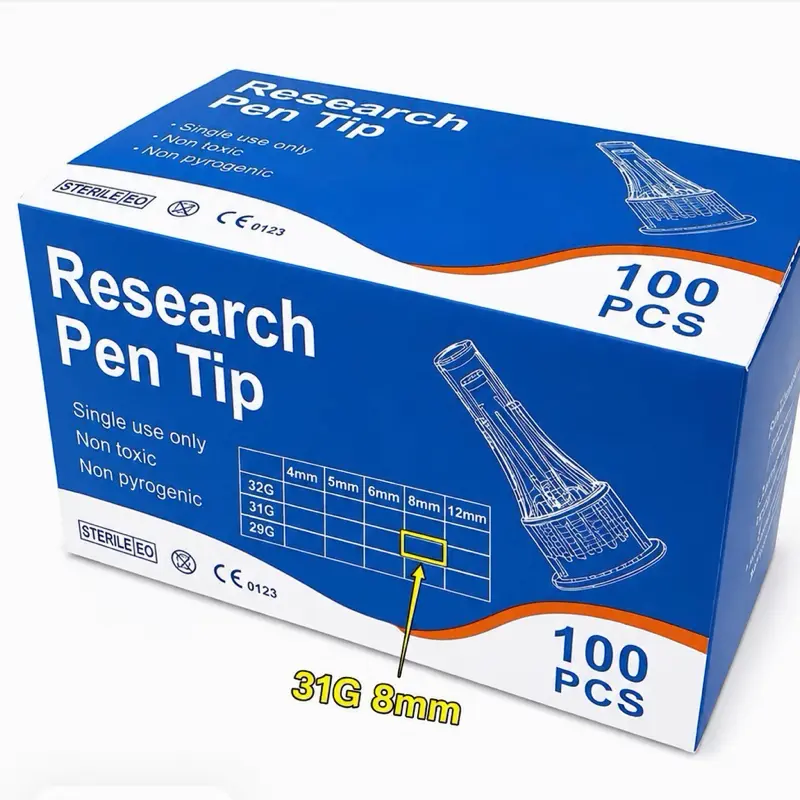 Replacement Tips 31g 8mm, 1 box (100 count)