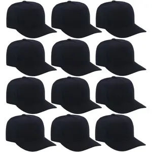 ZH 12 PC 5 Panel Baseball caps, Bulk Baseball caps, Customizable DIY Design, Wholesale Caps, One-Size-Fits-All