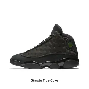 Trend Streetwear All Black Retro Trainers Hologram Lens Side Panel Matte Black Anti-Slip Leopard Sole Daily Workout Travel Footwear