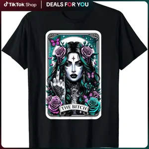 [100% Cotton] The Sugar Skull Women Tarot Card T-Shirt Made In USA T-Shirt For Men And Women