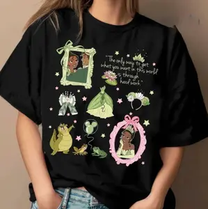 Coquette Bow The Princess and the Frog Princess Tiana Shirt, Girl Trip Shirt, Birthday Girl WDW Family Vacation Tee 0YC