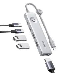 UGREEN USB C Hub, 5 in 1 Multiport Adapter, 4K@60Hz HDMI Adapter（HDMI Cable Not Included) with 100W PD, 2 USB-A Data Ports, USB C Dongle for MacBook Pro/Air, iPad Pro2018/2020/2022/2024, iMac, Samsung S9/S20/S21/S23/S24 series,iPhone 17 Pro/Pro Max outdoo