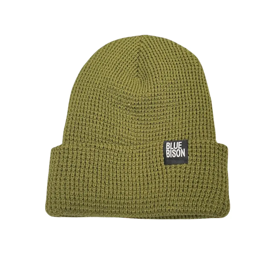 Waffle Beanie in Olive