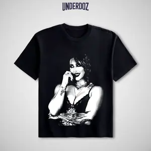 Rhea Ripley Crewneck Short-Sleeve Tee, WWE Wrestling Soft Cotton Icon Top, Y2K Menswear Gift for WWE Fans