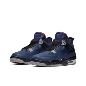 Midnight Blue Mid-Top Sneakers with Black Accents