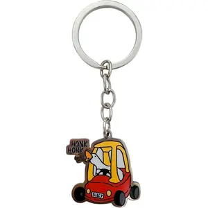 Funny Jellyfish Keychain for Men & Women, Durable Key Ring for Car Bag Keys, Cute Quirky Gift for Socially Awkward