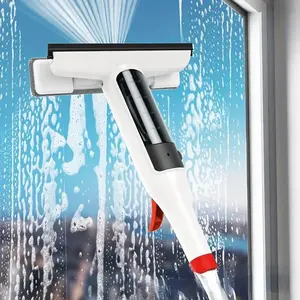 Three-In-One Glass Cleaning Kit with Spray, Scraper, and Metal Rod, Ideal for Windows, Shower Doors, Car Windscreens, Essential Household Tool
