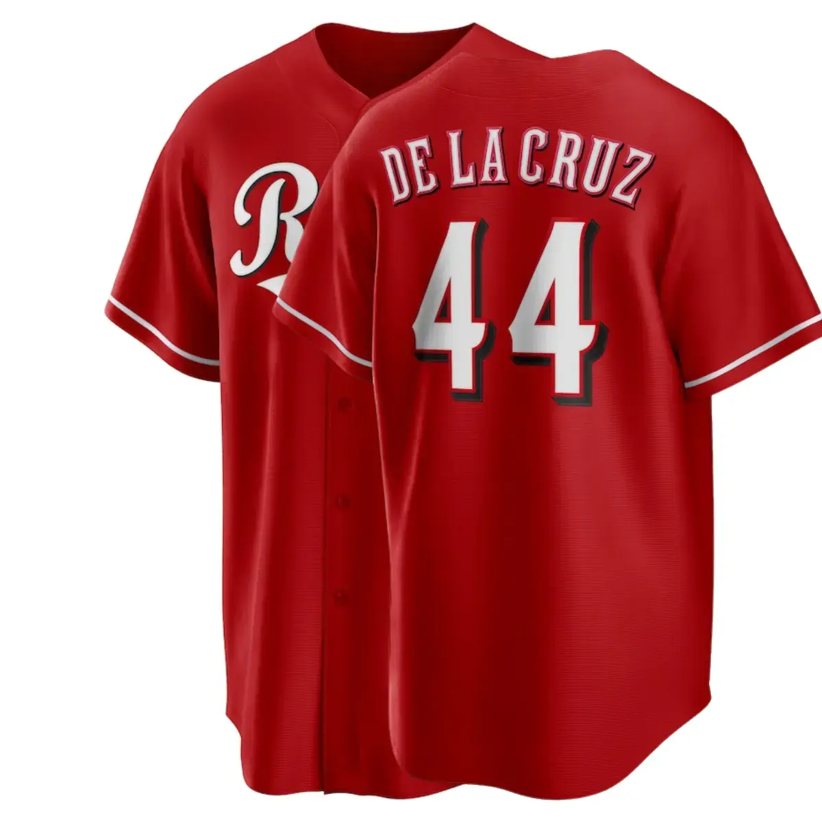 Men's #44 Elly De La Cruz Red Alternate Replica Jersey Summer Outfits, Jersey Outfits, Men's Sportswear, Retro Summer Baseball Team Jersey Lover Outfit For Baseball Fans, Gift Sports Lovers