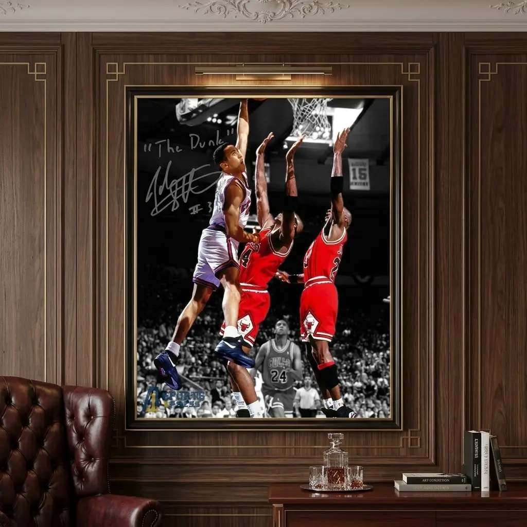 Vintage Basketball Wall Art Print, Classic Dunk Poster, Sports Room Decor, No Frame