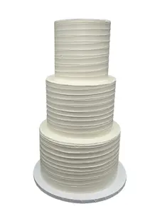 FromJennWithLove 3 Tier Fake Cake 6-8-10 Inch 18" Ivory Decorative Display for Weddings and Special Events