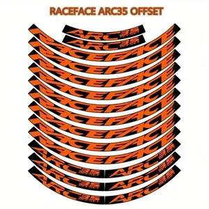 2D Flat Stickers Motorcycle Stickers 17pcs/et, Riding Stickers and Decals for RAFA ARC35 MTB Rim Stickers, Bike Wheelset Decals