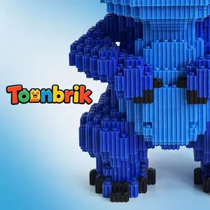 Toonbrik Animation Series Blue Alien (2,590 PCS) Micro 3D Building Block Model