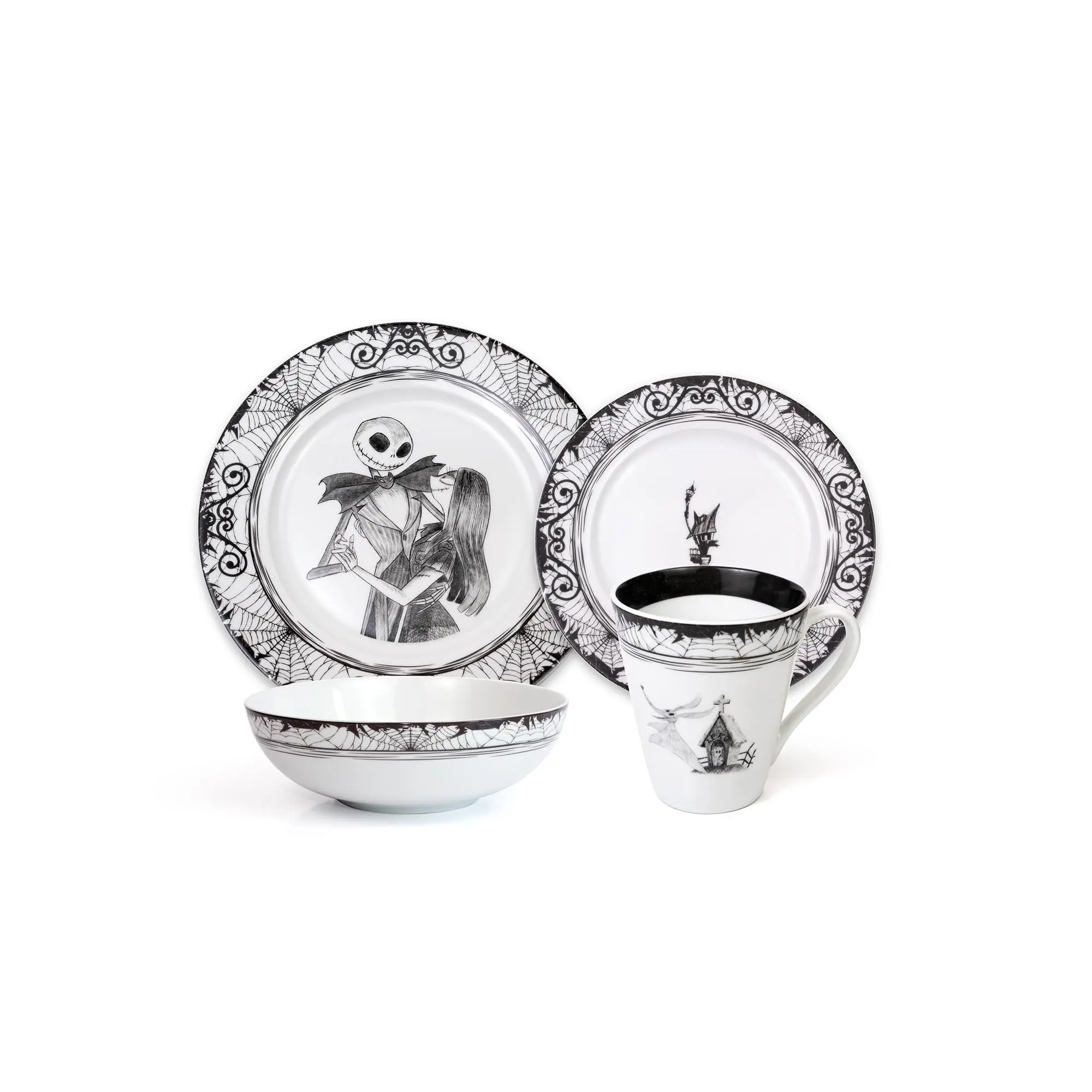 The Nightmare Before Christmas 16-Piece Ceramic Dinnerware Set The Nightmare Before Christmas 16-Piece Ceramic Dinnerware Set
