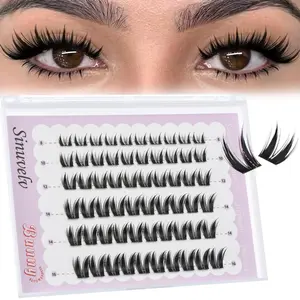 8-16MM Bunny Lash Clusters Manga Wispy Cluster Eyelash Extensions Anime Fairy Individual Lashes Cluster with Spikes Wet Look Lash Extensions by TikTok Shop