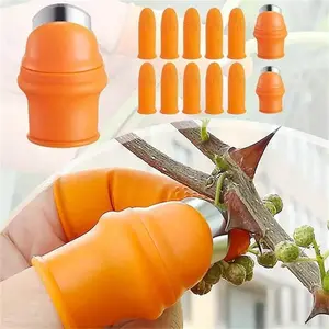 Farm Vegetable Fruit Picker Silicone Thumb Knife Pepper Pickle Tip Nail Pick Grape for Garden Supplies Tool Scissors Gloves