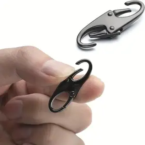 6-Pack & Silver Anti-Theft Zipper Clips, Secure Locking Zipper Head Replacements, Multi-Functional Hooks, Dual Opening Universal Connectors, Lockable Zipper