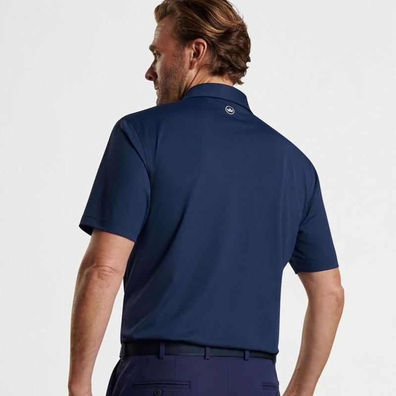 Peter Millar Solid Stretch Mesh Performance Polo, Designed for Ultimate Comfort and Breathability Menswear Top Menswear Top
