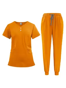 Unisex Summer Jogger Pants Set | Short Sleeve Two-Piece Uniform for Pet Hospital Staff, Veterinary Nurses, and Pet Grooming Professionals