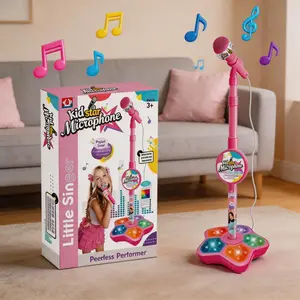 Chlid's K-pop Portable with Colorful LED Light Karaoke Microphone Toy,Boosts your child'shappinessand confidence, Perfect birthday,Christmas,Easter gift for kids ages 3-8 K-popfestival gift creativity halloween gift music toy ornament