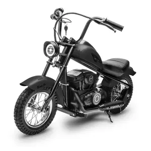 Garvee Electric Dirt Bike, 15 Mph & 150lb Max, 24V Ride On Toy for Big Kids w/Led Lights & Power Display, Chain-Driven Motor, Twist-Grip Throttle, Shock Springs, Handbrake, 12" Air-Filled Tires Youth