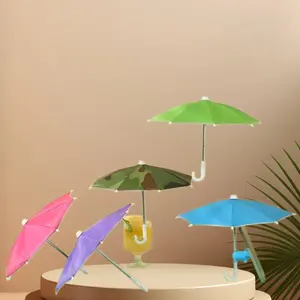 Creative Outdoor Cycling Phone Sunshade Umbrella, Cute Pig Stand Motorcycle Umbrella, Portable Small UV Protection Rainproof Umbrella