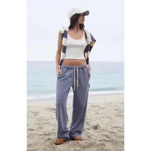 John Galt Women's Navy Anastasia Baggy Sweatpants