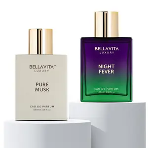 Cold Heat by BellaVita Luxury | Perfume Combo Gift Set | 2×100 ml | Night Fever & Pure Musk | Long Lasting Eau De Parfum | Vegan & Cruelty Free
