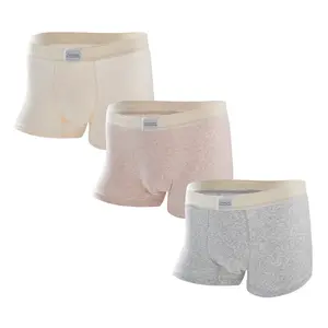 Men's Natural Palette Boxer Briefs 3 Pack Soft Cotton Breathable Mesh Panel Elastic Comfort