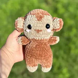 Hand crocheted monkey