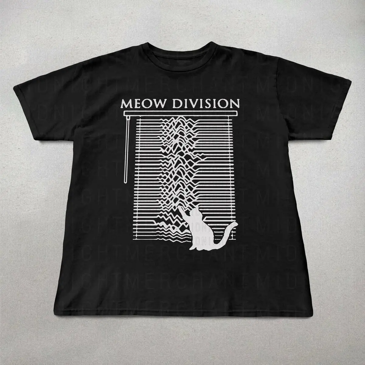 Meow Division Shirt, Cat band shirts, Gifts for cat lovers, Funny shirts, Cute shirts, Band tees, Unknown pleasures album tee, Trendy shirts