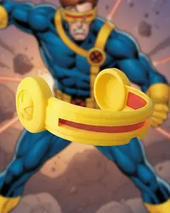 Baldwin Printing Premium 3D Printed Cyclops X-Men Visor Costume Prop Replica for Cosplay Display, Yellow