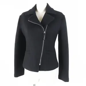 Pre-owned HERMÈS Lambskin Small Leather Goods HERMES Medor Metal Padded Jacket Black 34