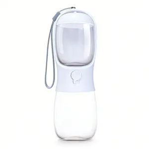 Multifunctional 2-in-1 Pet Travel Cup 300ml Water 100g Food Dispenser Portable Dog Cat Outdoor Water Bottle Lightweight ABS Pet Supplies