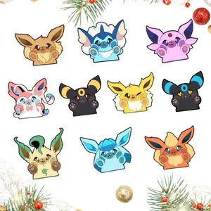 Eeveelutions Vinyl Peeker Sticker, Sylveon, Vaporeon, Jolteon, Flareon, Espeon, Umbreon Shiny Laptop, Tumble or Mug, Car