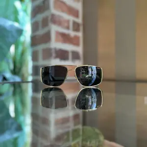 Pre-owned VERSACE MOD.2163 1002/81 Black Acetate Square Sunglasses